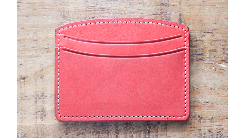 【minca】栃木レザーのヨコ型パスケース 定期入れ パスホルダー02/レッド　700【雑貨 日用品 人気 おすすめ 】