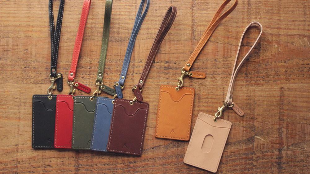 【minca】栃木レザーのストラップ付タテ型パスケース 定期入れ 職人の手仕事 パスホルダー01+ストラップS/オリーブ　706【雑貨 日用品 人気 おすすめ 】