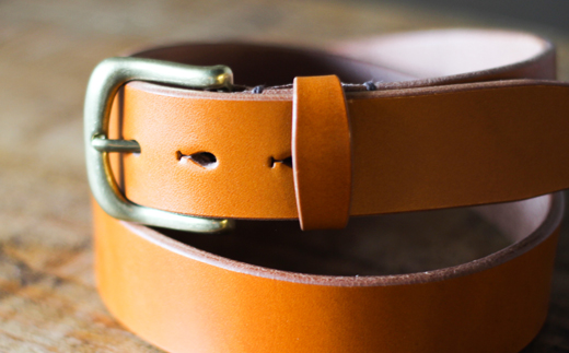 【minca】幅35mmベルト/34インチ  栃木レザーの希少な「ハーネスレザー」使用の贅沢な1枚革のレザーベルト/キャメル/HL-B02/CAMEL/minca　555【小物 ファッション 人気 おすすめ 】