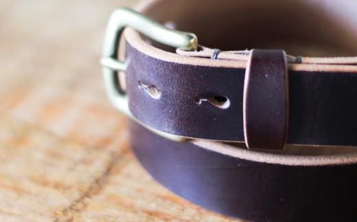 【minca】幅35mmベルト/32インチ  栃木レザーの希少な「ハーネスレザー」使用の贅沢な1枚革のレザーベルト/チョコ/HL-B02/CHOCO/minca　559【小物 ファッション 人気 おすすめ 】