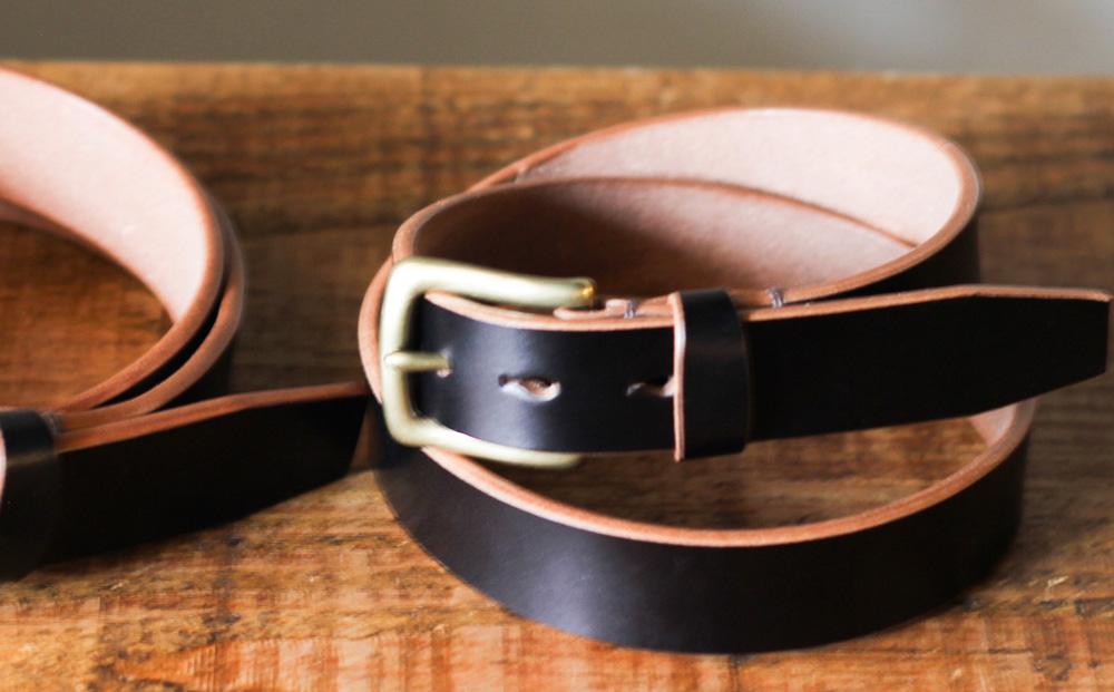 【minca】幅30mmベルト/32インチ  栃木レザーの希少な「ハーネスレザー」使用の贅沢な1枚革のレザーベルト/ブラック/HL-B01/BLACK/minca　579【小物 ファッション 人気 おすすめ 】