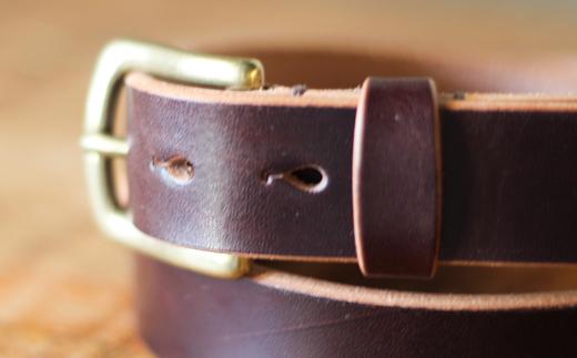 【minca】幅30mmベルト/32インチ  栃木レザーの希少な「ハーネスレザー」使用の贅沢な1枚革のレザーベルト/チョコ/HL-B01/CHOCO/minca　584【小物 ファッション 人気 おすすめ 】