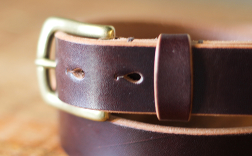 【minca】幅30mmベルト/38インチ  栃木レザーの希少な「ハーネスレザー」使用の贅沢な1枚革のレザーベルト/チョコ/HL-B01/CHOCO/minca　584【小物 ファッション 人気 おすすめ 】