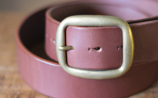 【minca】幅40mmベルト/38インチ  栃木レザーの希少な「ハーネスレザー」使用の贅沢な1枚革のレザーベルト オイルタイプ/チョコ/HL-B03/CHOCO　610【小物 ファッション 人気 おすすめ 】