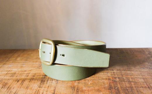 【minca】幅40mmベルト/32インチ  栃木レザーの希少な「ハーネスレザー」使用の贅沢な1枚革のレザーベルト オイルタイプ/オリーブ/HL-B03/OLIVE　618【小物 ファッション 人気 おすすめ 】