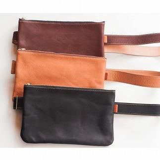 【minca】 全4色 栃木レザーのボディバッグ /チョコ【小物 ファッション 人気 おすすめ 】