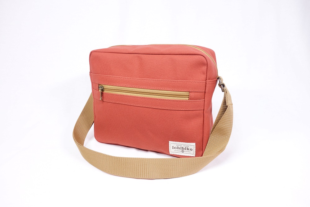 【いちひこ帆布】 BOXショルダー/レンガ【かばん ファッション 人気 おすすめ 】