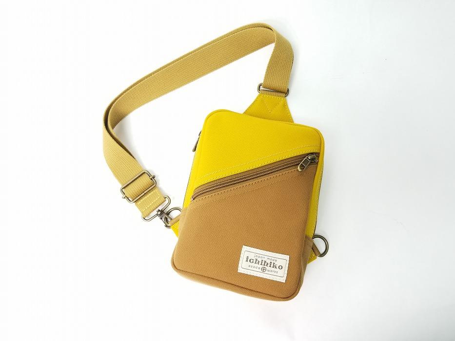 【いちひこ帆布】 ボディバッグ/イエロー【かばん ファッション 人気 おすすめ 】