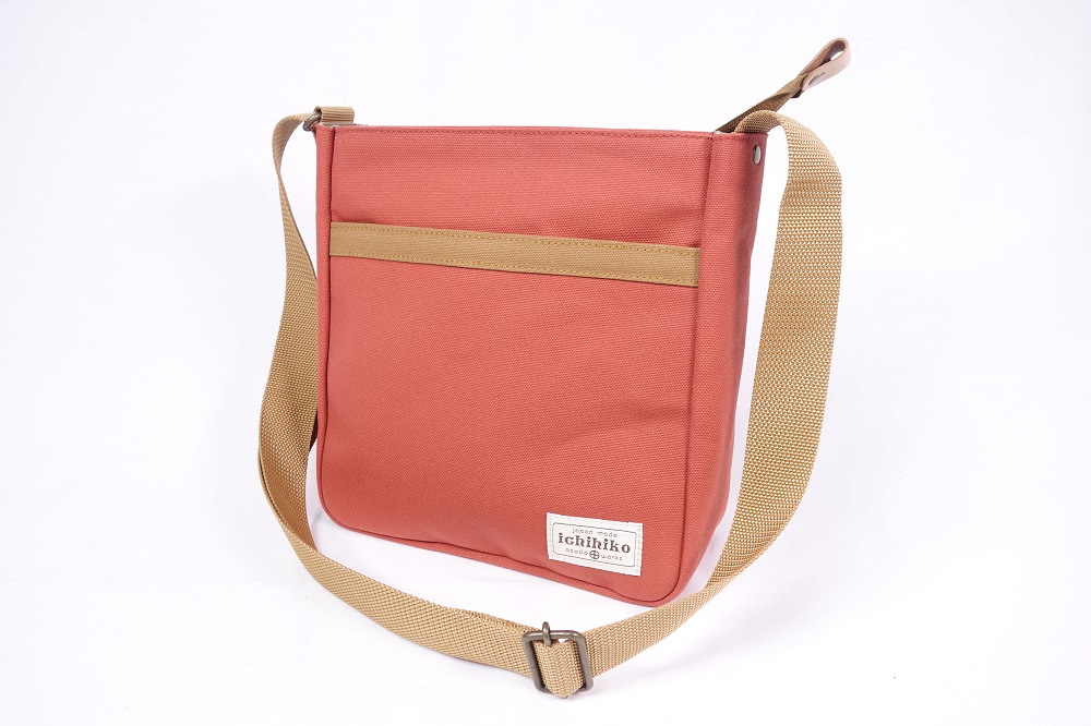 【いちひこ帆布】 縦ショルダー/レンガ【かばん ファッション 人気 おすすめ 】