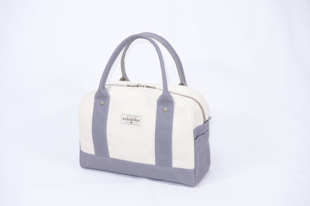 【いちひこ帆布】 ミニボストン/グレー【かばん ファッション 人気 おすすめ 】
