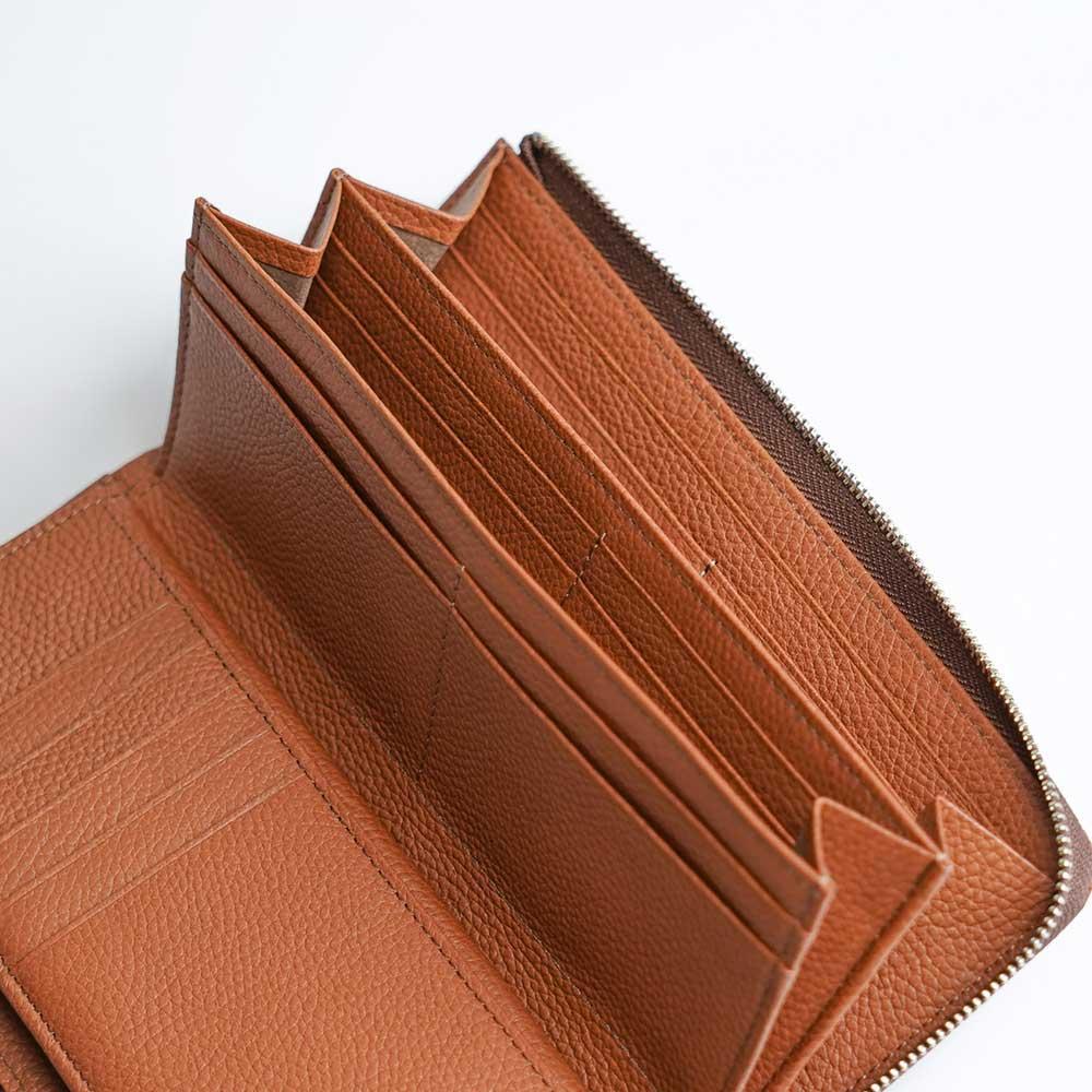【長財布】Zip long wallet　カラー：Red Brown【雑貨 ファッション 人気 おすすめ 】