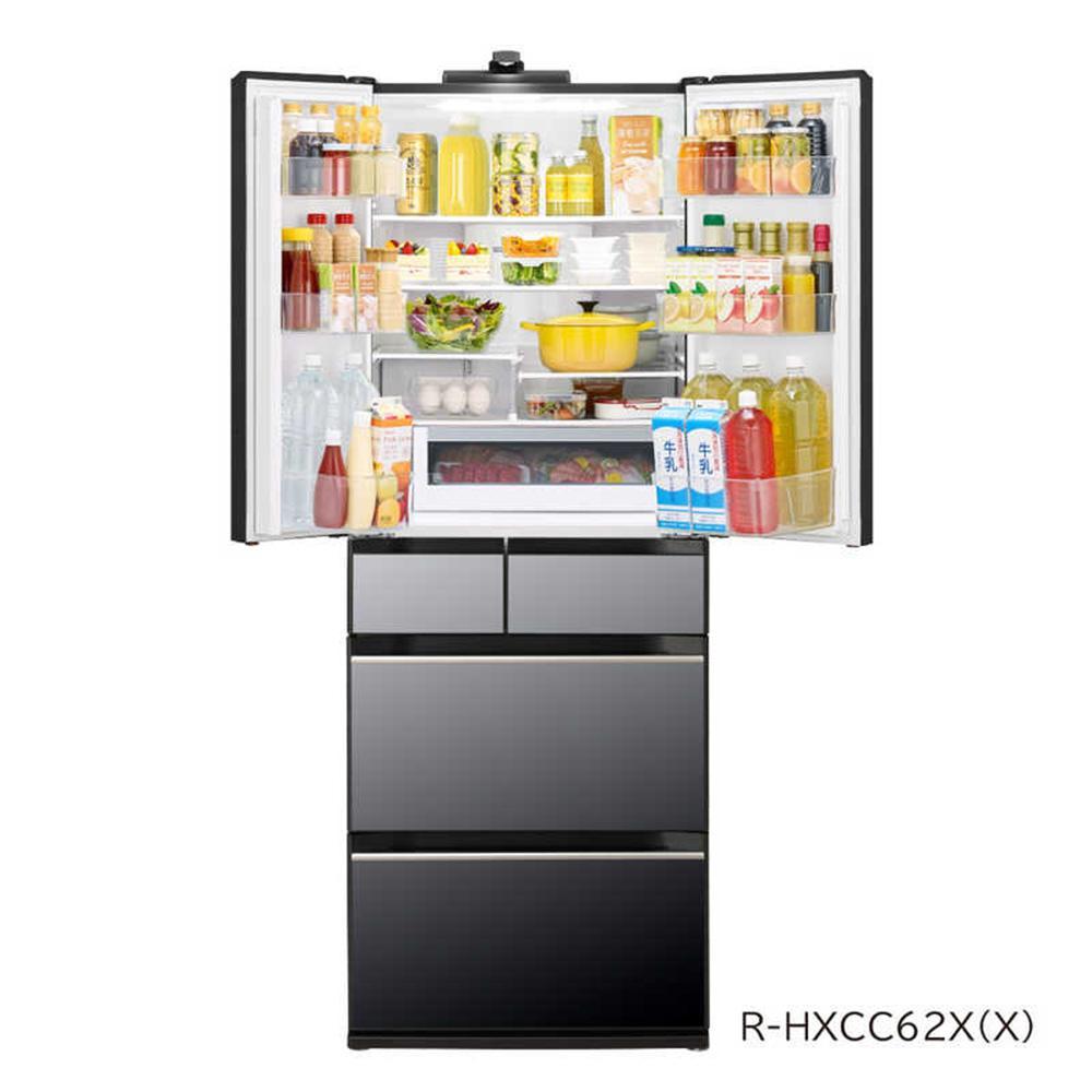 日立 冷蔵庫【標準設置費込み】 HXCCシリーズ 6ドア フレンチドア(観音開き) 617L『2025年度モデル』R-HXCC62X【クリスタルミラー】【生活家電 日用品 人気 おすすめ 】