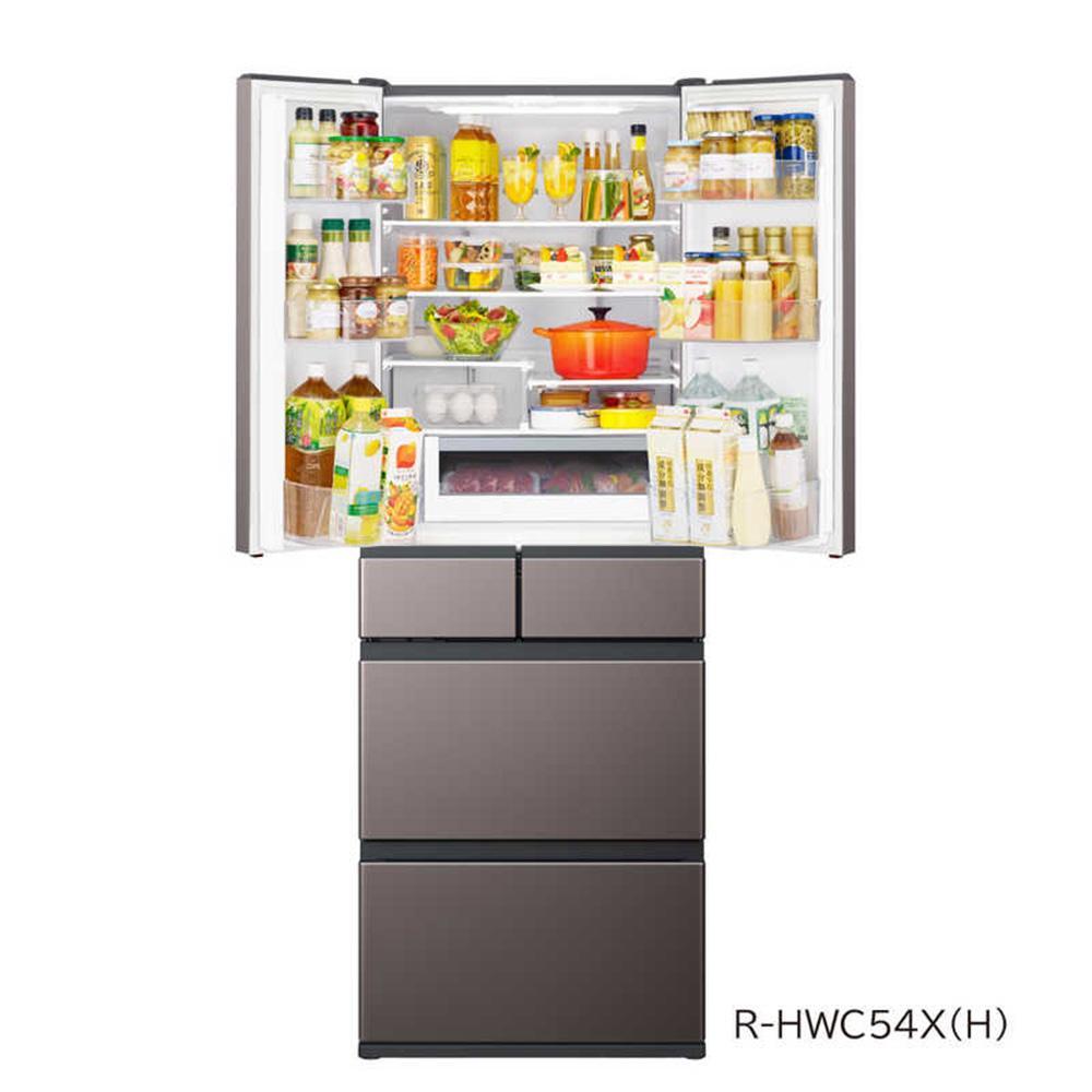 日立 冷蔵庫【標準設置費込み】 HWCタイプ 6ドア フレンチドア(観音開き) 540L『2025年度モデル』R-HWC54X-H【ブラストモーブグレー】【生活家電 日用品 人気 おすすめ 】