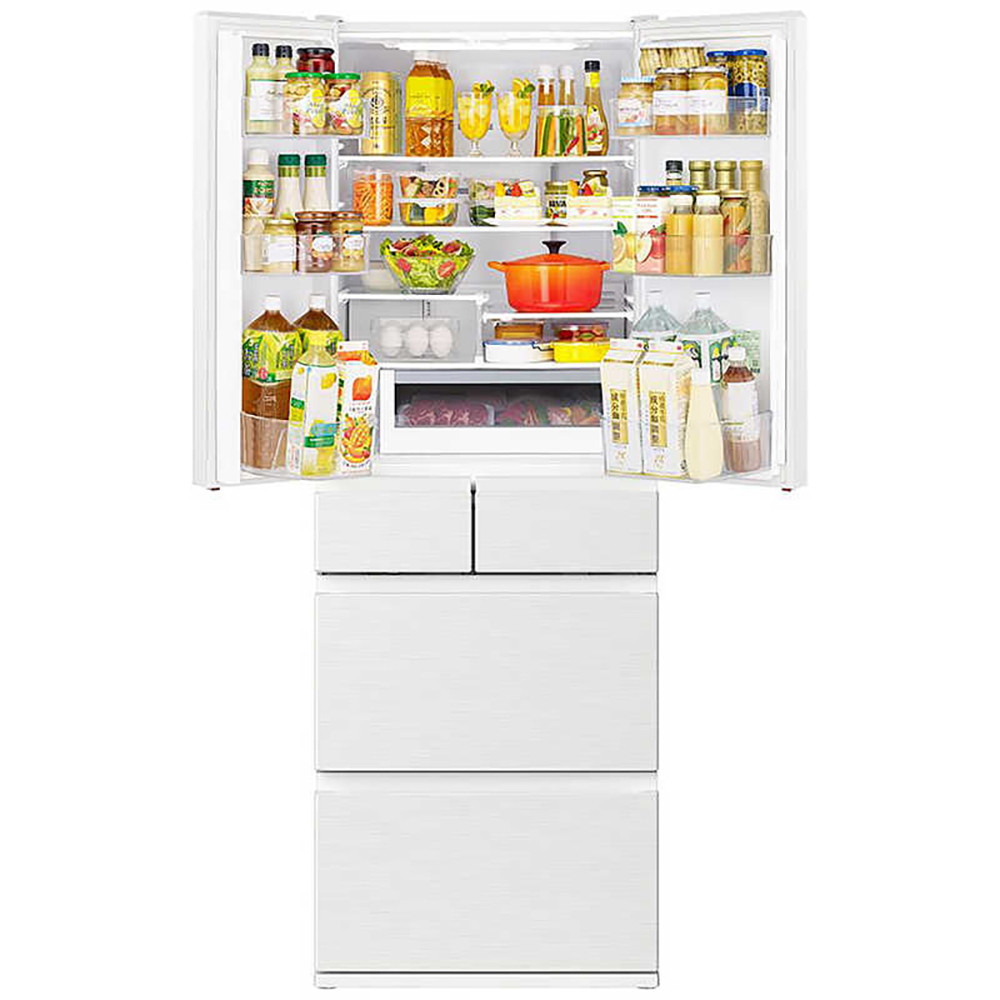 日立 冷蔵庫【標準設置費込み】 Hタイプ 6ドア フレンチドア(観音開き) 540L『2025年度モデル』R-H54X-W