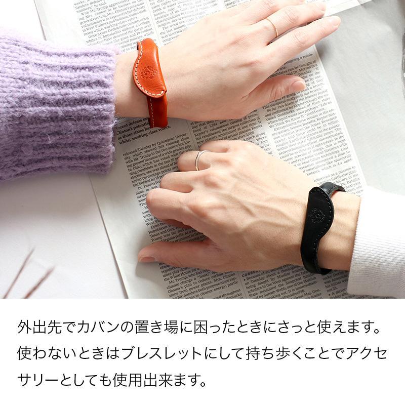 ハンガーブレスレット HUKURO 栃木レザー 全７色 [L]サイズ【グリーン】【小物 ファッション 人気 おすすめ 】