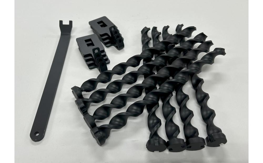 ねじペグ20ｃｍ　ブラック　8本セット　キャンプ用ペグ　スパイラル　トルネード　アウトドア　【アウトドアグッズ 人気 おすすめ 】