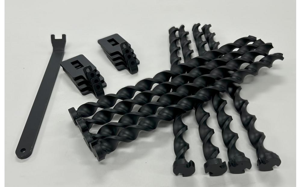 ねじペグ２５ｃｍ　ブラック　８本セット　キャンプ用ペグ　スパイラル　トルネード　アウトドア【アウトドアグッズ 人気 おすすめ 】