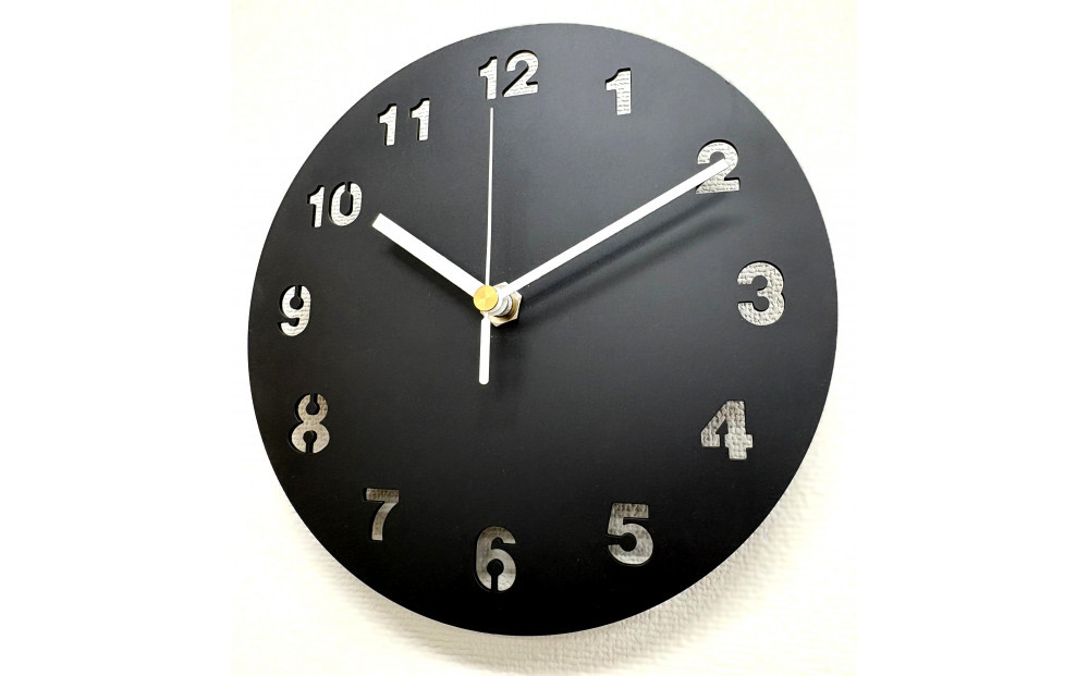 ステンレス 掛け時計 ブラック インテリア モダン スタイリッシュ 時計【雑貨 日用品 人気 おすすめ 】