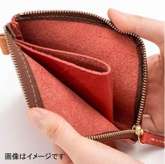 栃木レザー使用｜やわらか本革Lジップミニ財布｜Lzip wallet small 02｜レッド｜minca（全6色）
