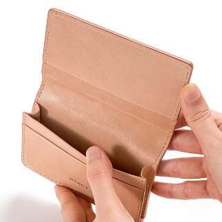 【全7色】栃木レザーの名刺入れ 約50枚収納 ポケット4つ Card holder 02/ブルー/minca　416【雑貨 ファッション 人気 おすすめ 】