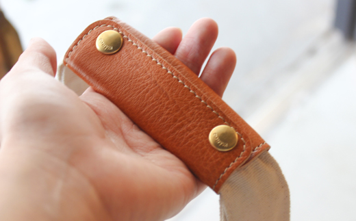 栃木レザー使用｜バッグの本革持ち手カバー 2個セット｜Handle cover｜キャメル｜minca（全7色）