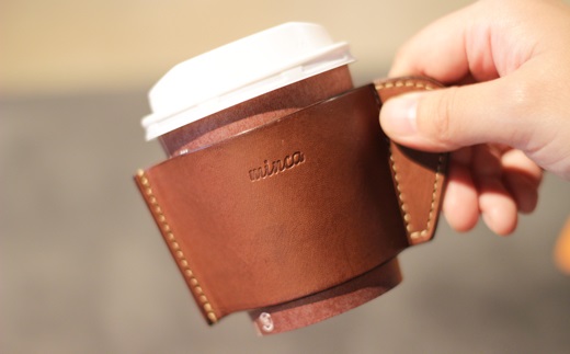 【minca】栃木レザーのカフェグッズ3アイテム5点セット 自宅、オフィス、キャンプシーンでのカフェタイムに/チョコ　678【日用品 人気 おすすめ 】