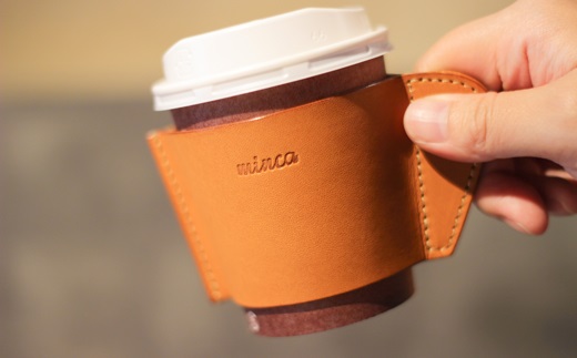 【minca】栃木レザーのカフェグッズ3アイテム5点セット 自宅、オフィス、キャンプシーンでのカフェタイムに/キャメル　678【日用品 人気 おすすめ 】