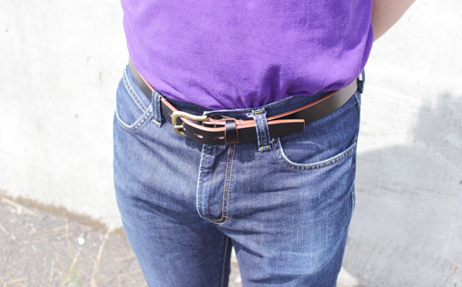 【minca】幅35mmベルト/34インチ  栃木レザーの希少な「ハーネスレザー」使用の贅沢な1枚革のレザーベルト/ブラック/HL-B02/BLACK/minca　551【小物 ファッション 人気 おすすめ 】