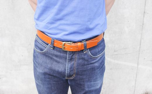 【minca】幅35mmベルト/32インチ  栃木レザーの希少な「ハーネスレザー」使用の贅沢な1枚革のレザーベルト/キャメル/HL-B02/CAMEL/minca　555【小物 ファッション 人気 おすすめ 】