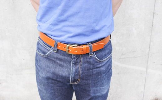 【minca】幅35mmベルト/36インチ  栃木レザーの希少な「ハーネスレザー」使用の贅沢な1枚革のレザーベルト/キャメル/HL-B02/CAMEL/minca　555【小物 ファッション 人気 おすすめ 】