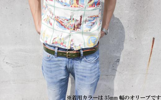 【minca】幅35mmベルト/32インチ  栃木レザーの希少な「ハーネスレザー」使用の贅沢な1枚革のレザーベルト/レッド/HL-B02/RED/minca　567【小物 ファッション 人気 おすすめ 】