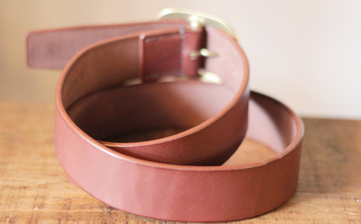 【minca】幅40mmベルト/34インチ  栃木レザーの希少な「ハーネスレザー」使用の贅沢な1枚革のレザーベルト オイルタイプ/チョコ/HL-B03/CHOCO　610【小物 ファッション 人気 おすすめ 】