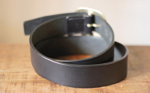 【minca】幅40mmベルト/32インチ  栃木レザーの希少な「ハーネスレザー」使用の贅沢な1枚革のレザーベルト オイルタイプ/ブラック/HL-B03/BLACK　622【小物 ファッション 人気 おすすめ 】