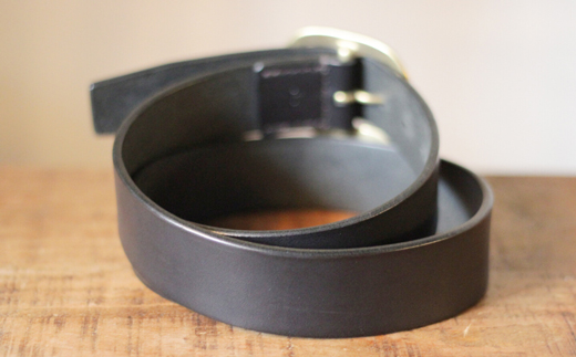 【minca】幅40mmベルト/38インチ  栃木レザーの希少な「ハーネスレザー」使用の贅沢な1枚革のレザーベルト オイルタイプ/ブラック/HL-B03/BLACK　622【小物 ファッション 人気 おすすめ 】