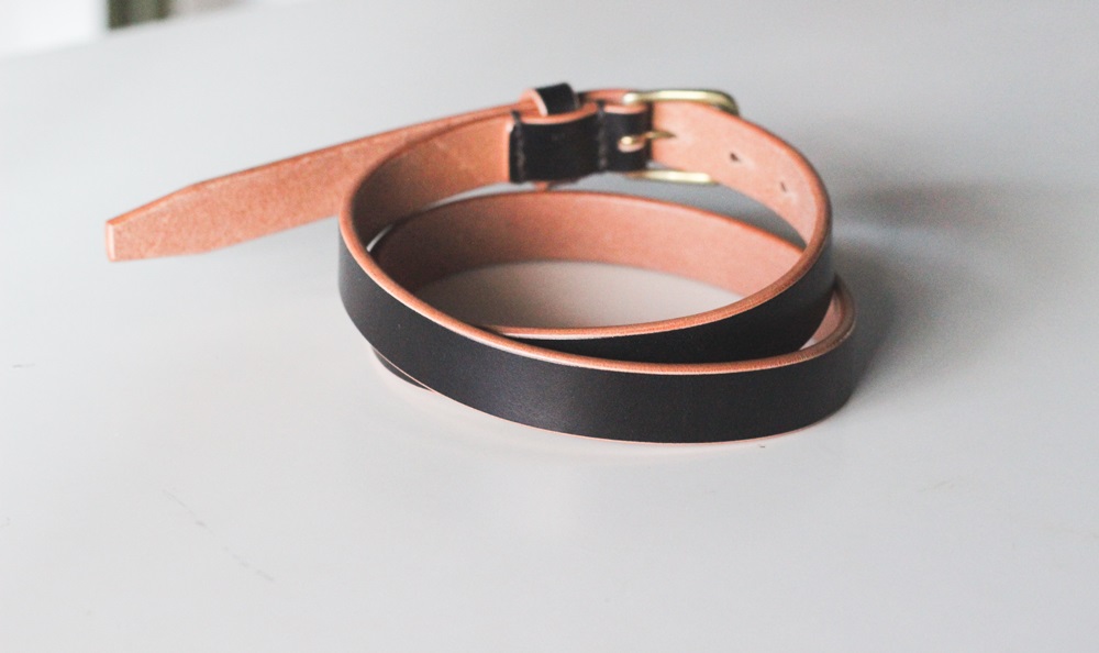 【minca】細幅20mmベルト/32インチ  栃木レザーの希少な「ハーネスレザー」使用の贅沢な1枚革のレザーベルト/ブラック/HL-B04/BLACK　731【小物 ファッション 人気 おすすめ 】