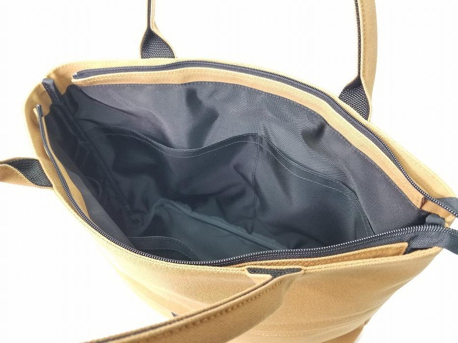 【いちひこ帆布】 ライントート/キャメル【かばん ファッション 人気 おすすめ 】