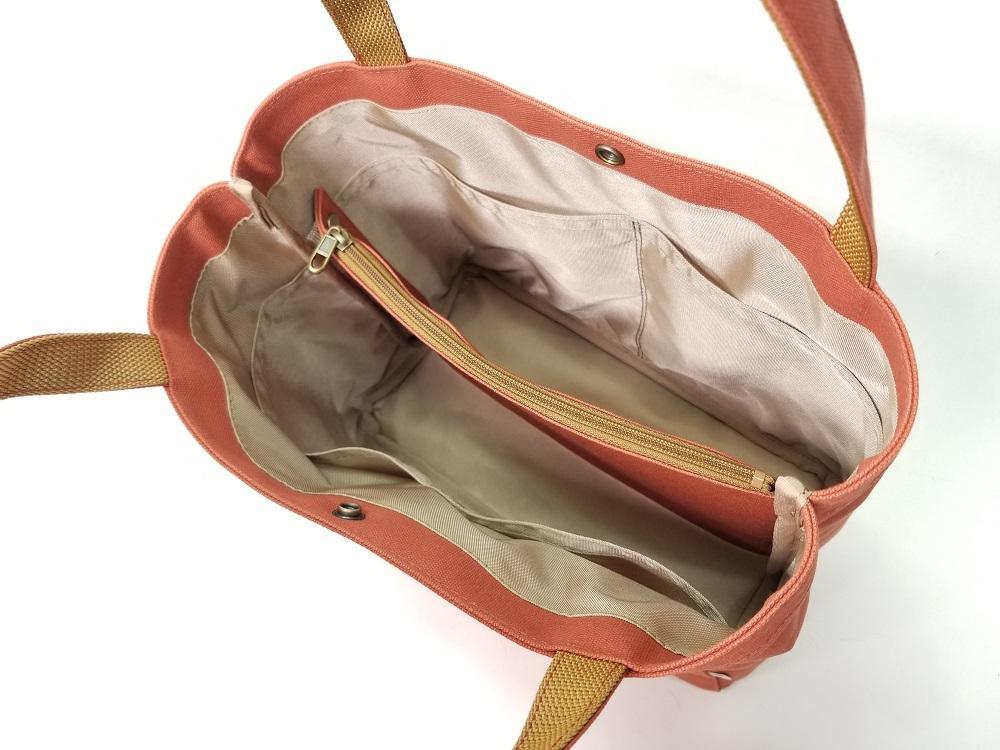 【いちひこ帆布】パーティショントート　レンガ【かばん ファッション 人気 おすすめ 】