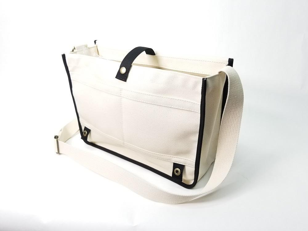 【いちひこ帆布】学生カバン　白【かばん ファッション 人気 おすすめ 】