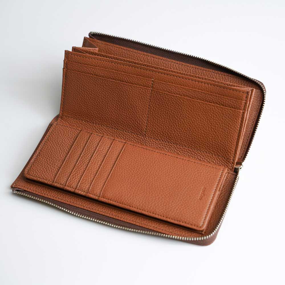 【長財布】Zip long wallet　カラー：Red Brown【雑貨 ファッション 人気 おすすめ 】