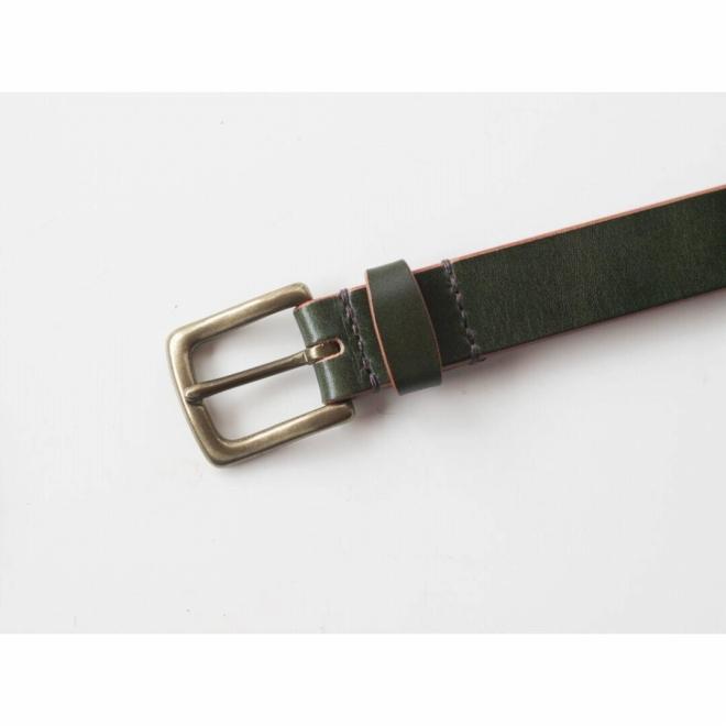 【minca】幅30mmベルト/32インチ  栃木レザーの希少な「ハーネスレザー」使用の贅沢な1枚革のレザーベルト/オリーブ/HL-B01/OLIVE/minca　600【小物 ファッション 人気 おすすめ 】