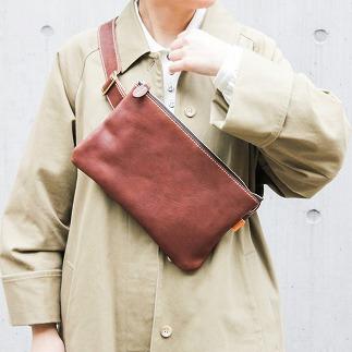 【minca】 全4色 栃木レザーのボディバッグ /キャメル【小物 ファッション 人気 おすすめ 】