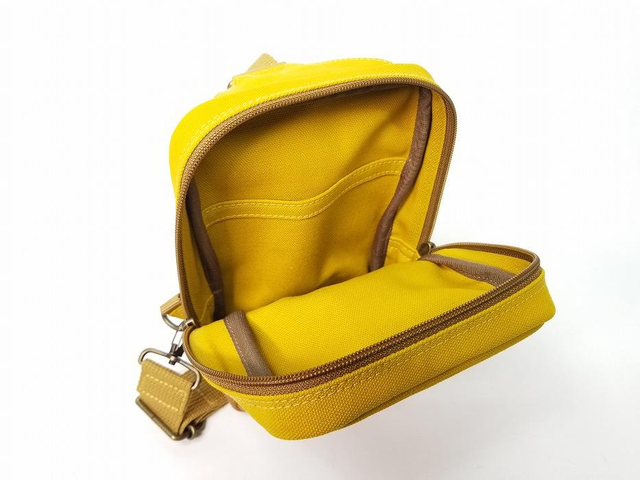 【いちひこ帆布】 ボディバッグ/イエロー【かばん ファッション 人気 おすすめ 】
