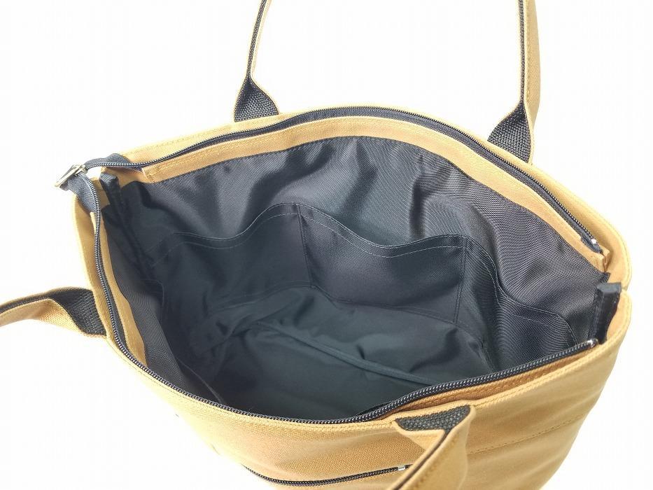 【いちひこ帆布】 ライントート/キャメル【かばん ファッション 人気 おすすめ 】