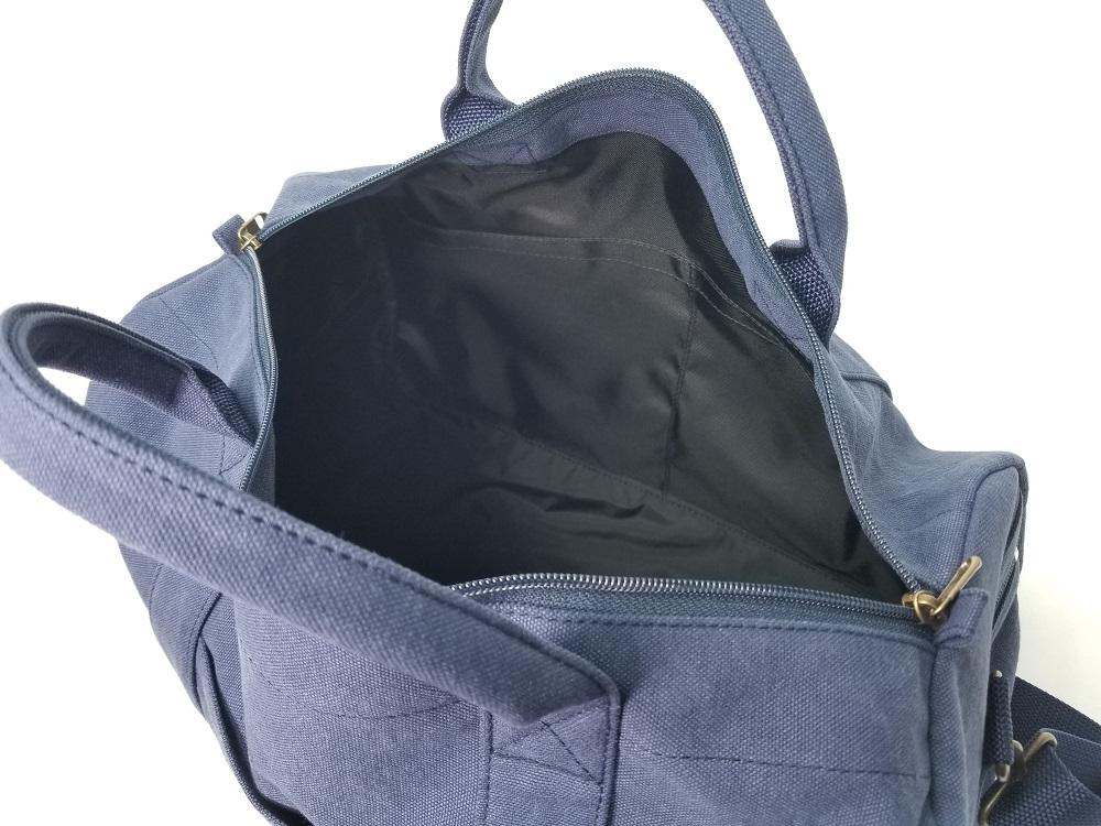 【いちひこ帆布】 トラベルボストン/ネイビー【かばん ファッション 人気 おすすめ 】