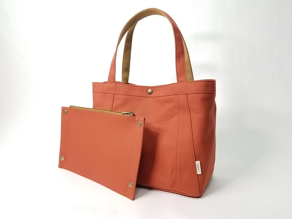 【いちひこ帆布】パーティショントート　レンガ【かばん ファッション 人気 おすすめ 】