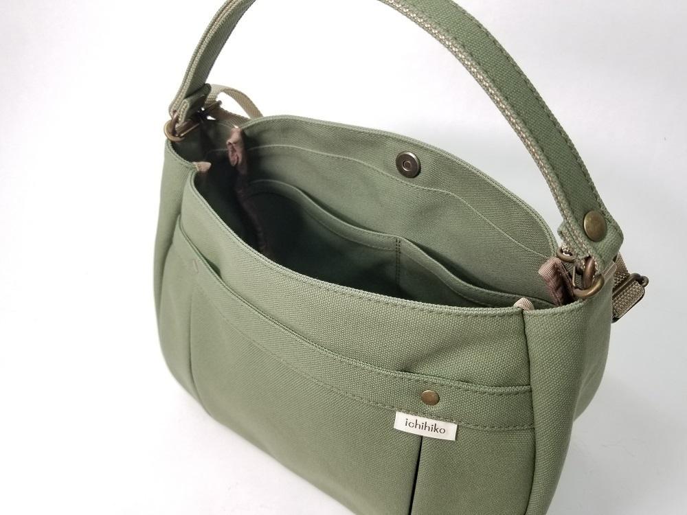 【いちひこ帆布】ワンハンドルショルダー　カーキ【かばん ファッション 人気 おすすめ 】