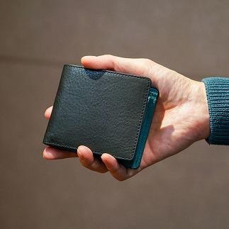 チマブエ Morris 栃木レザー 本革 二つ折り財布【紺】【雑貨 ファッション 人気 おすすめ 】