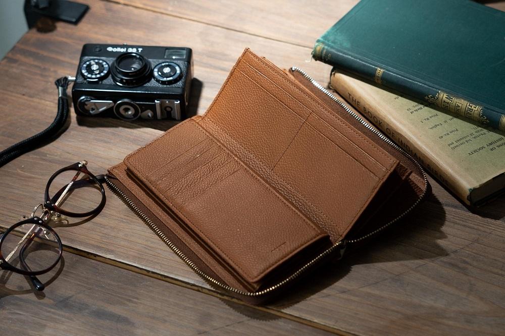 【長財布】Zip long wallet　カラー：Red Brown【雑貨 ファッション 人気 おすすめ 】