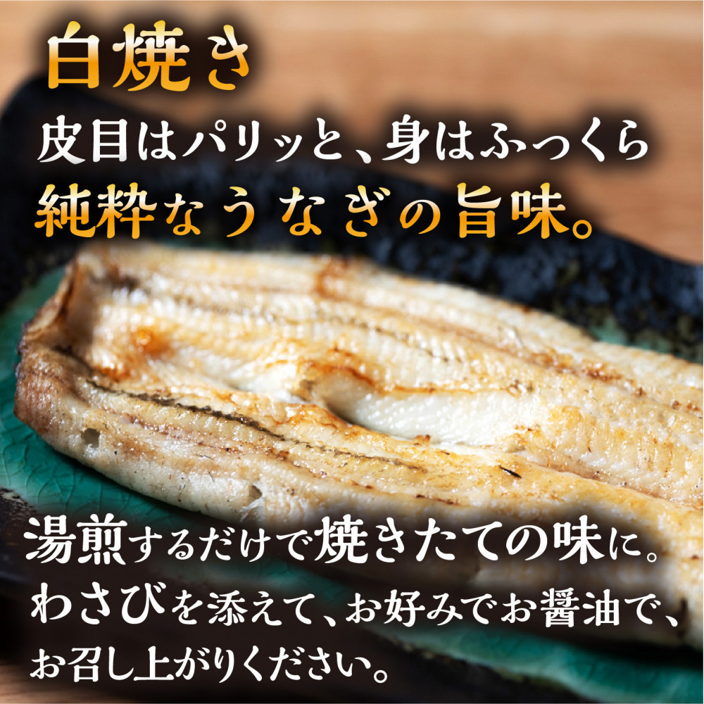 数量限定 国産うなぎ 白焼き（長焼き）120g程度×1本　＜オリジナル御朱印付き＞ 　| 明治５年創業の老舗名店 わさび付き 国産養殖うなぎ 栃木県 栃木市