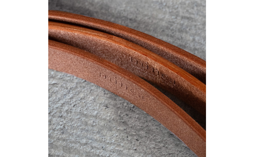 栃木レザー使用｜希少なハーネスレザー 1枚革レザーベルト 35mm幅｜HL-B02｜36インチ｜ブラック｜minca